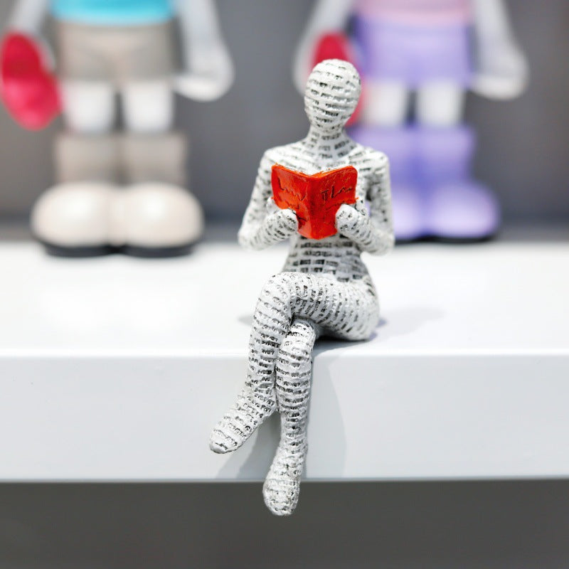 Home Furnishings Leisure Reading Girl Carving