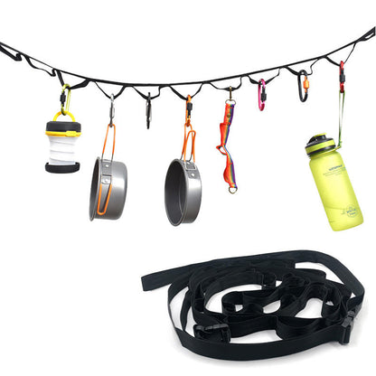 Outdoor camping tent storage rope
