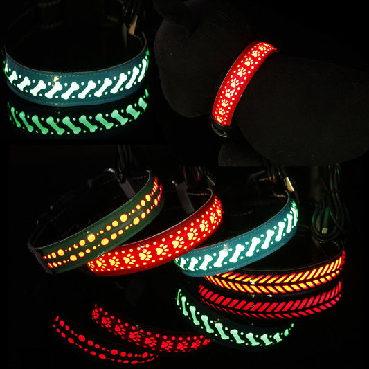 LED Light-Emitting Rechargeable Collar