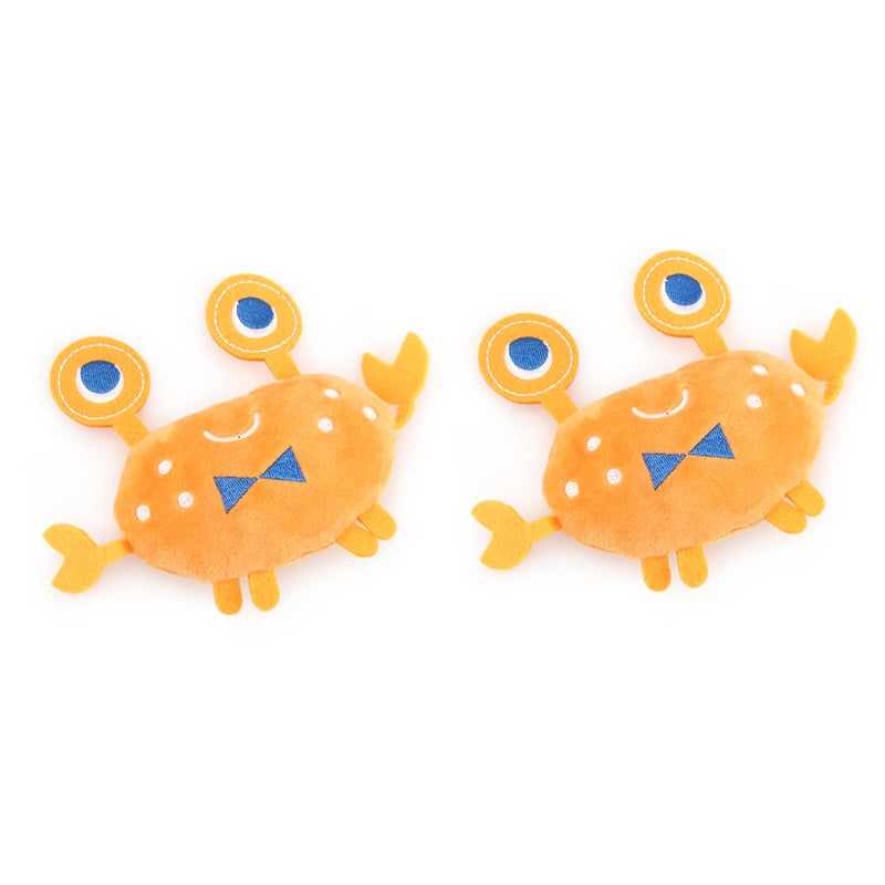 2PCS Lobster Plush Squeaky Toy