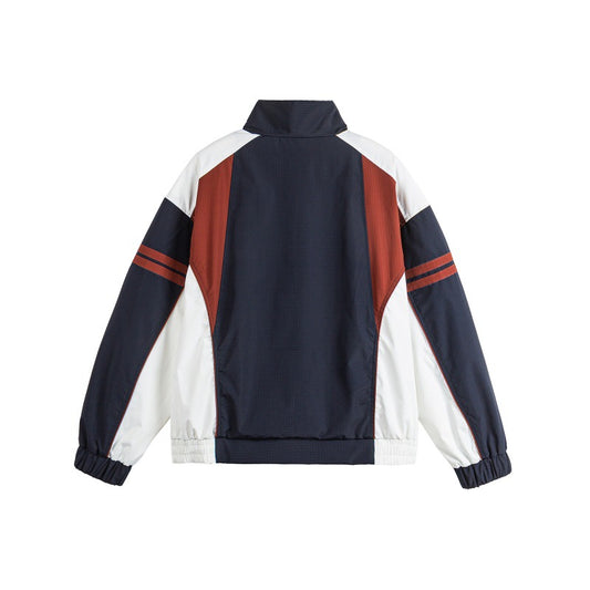 Retro Biker Color-Blocking Casual Sport Jacket
