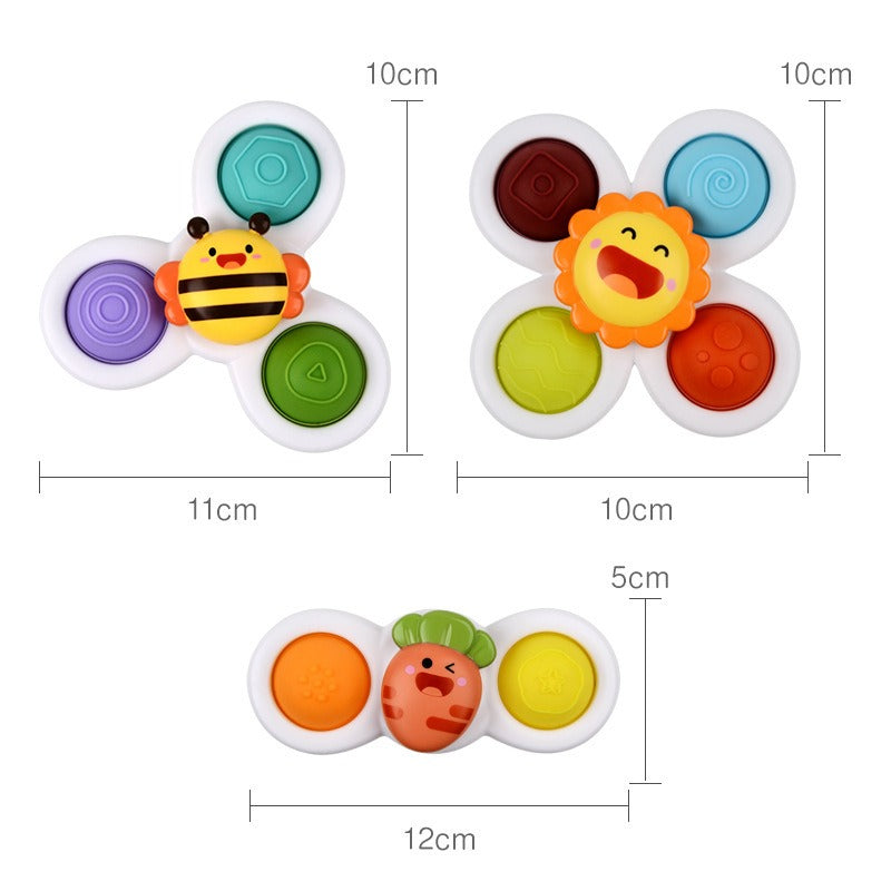 Baby Rotating Cartoon Toy W/Suction Cup
