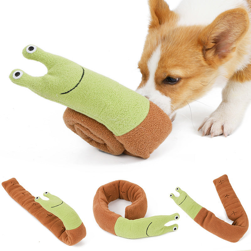Snail Sniff Pet Toy Plush Molar Puppy Toy Voice Interaction