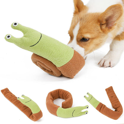 Snail Sniff Pet Toy Plush Molar Puppy Toy Voice Interaction