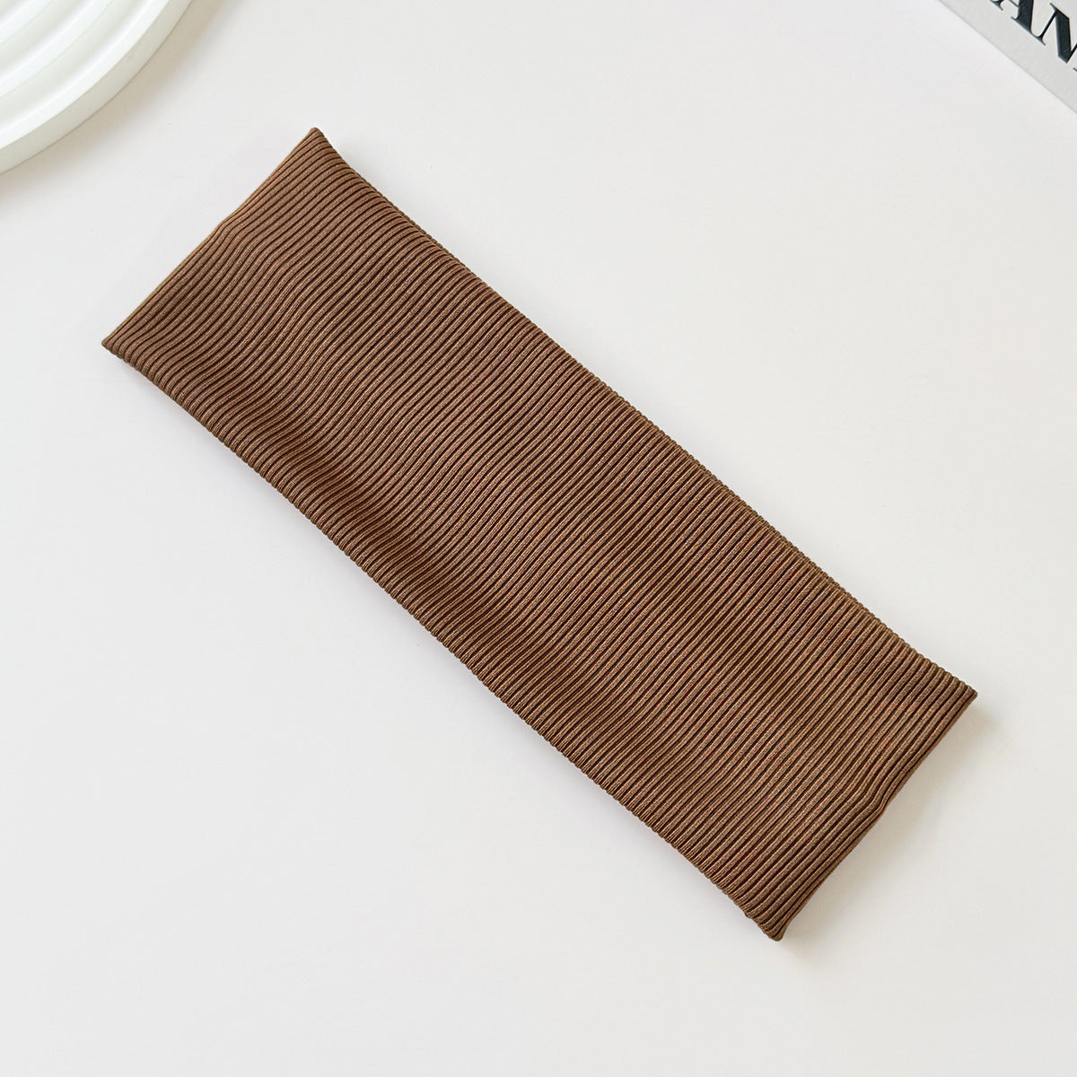 Cotton Elastic Headband Wide Sweat-Absorbent Band