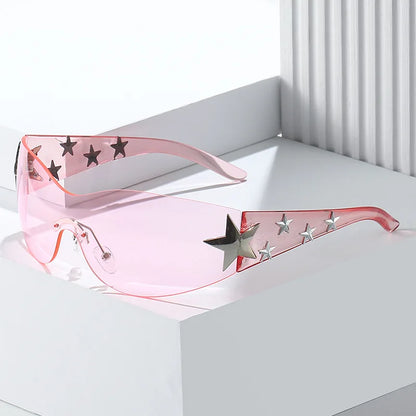 New diamond studded sunglasses five pointed star