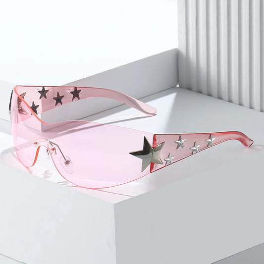 New diamond studded sunglasses five pointed star