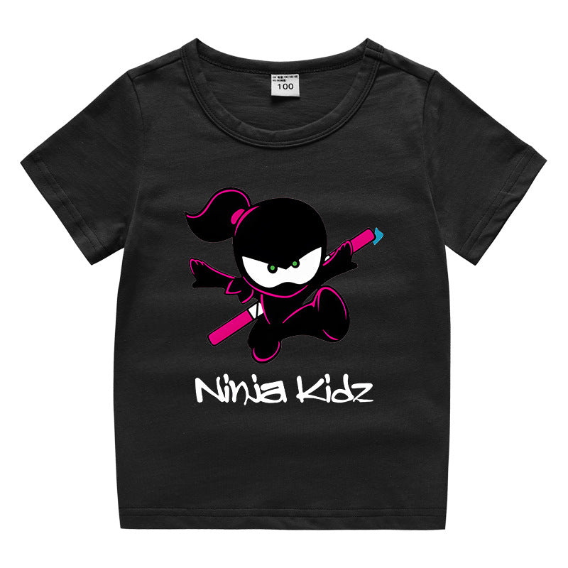 Children's “Ninja” clothing short sleeved T-shirt