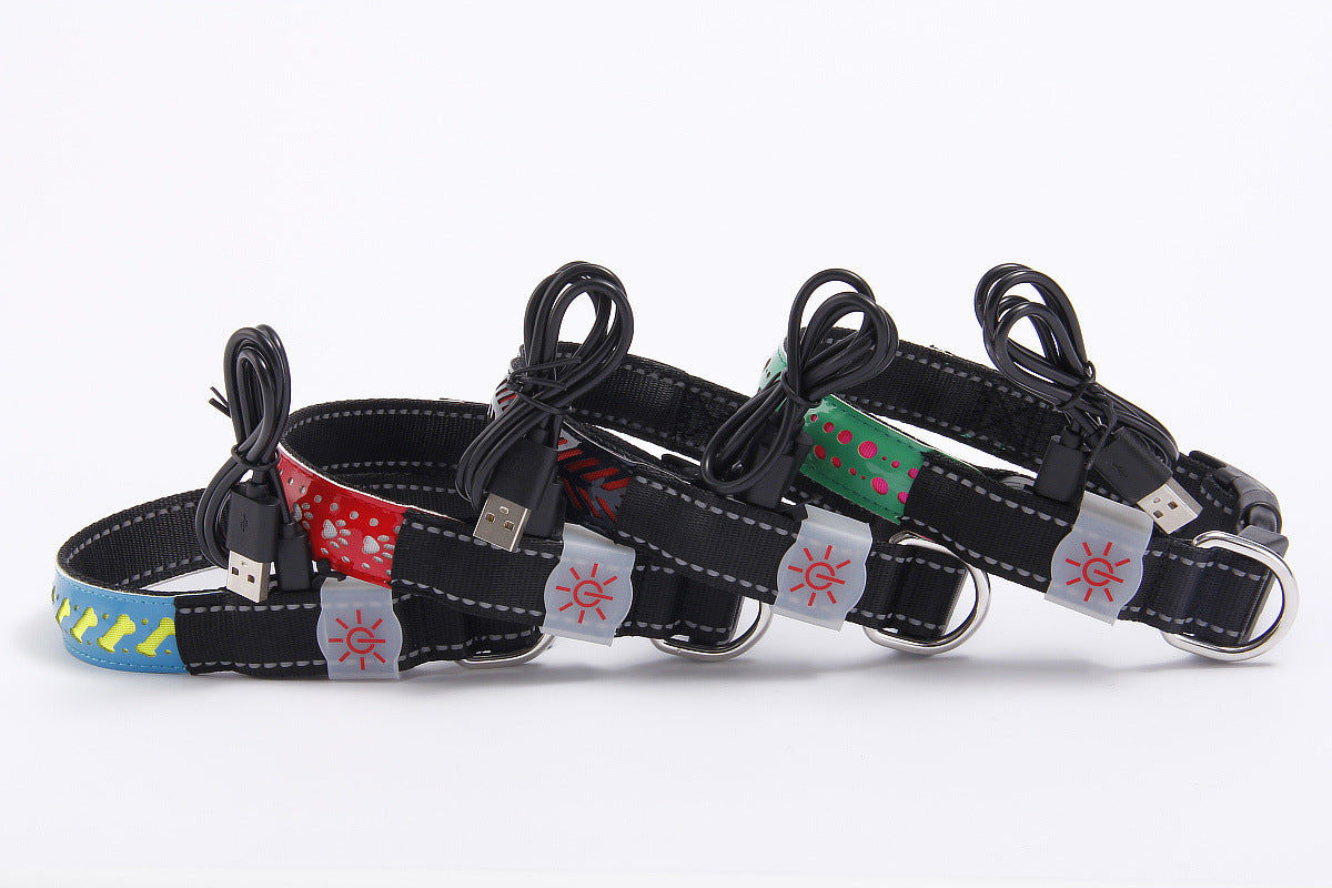 LED Light-Emitting Rechargeable Collar