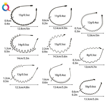 Minimal metal base facial wash hair band