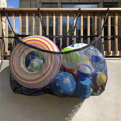 Large Swimming Pool Storage Bag Foldable Hanging Heavy-Duty Mesh Bag