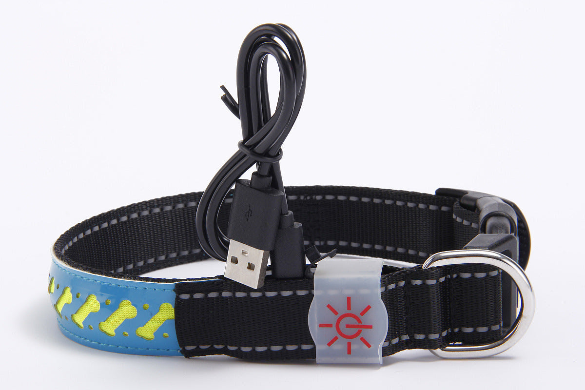 LED Light-Emitting Rechargeable Collar