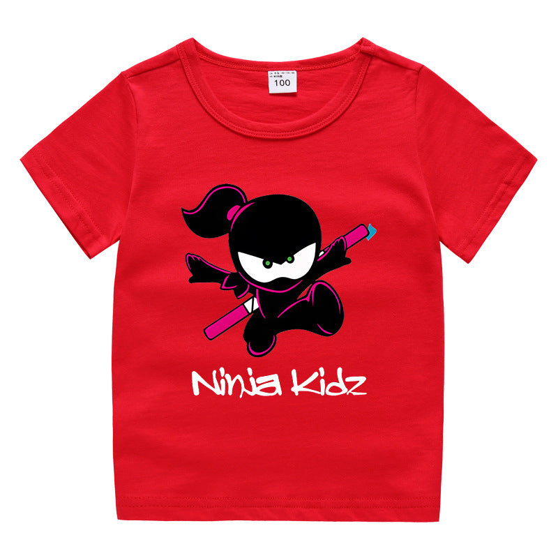 Children's “Ninja” clothing short sleeved T-shirt