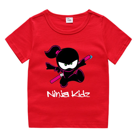 Children's “Ninja” clothing short sleeved T-shirt