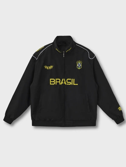 BRASIL embroidered football jacket