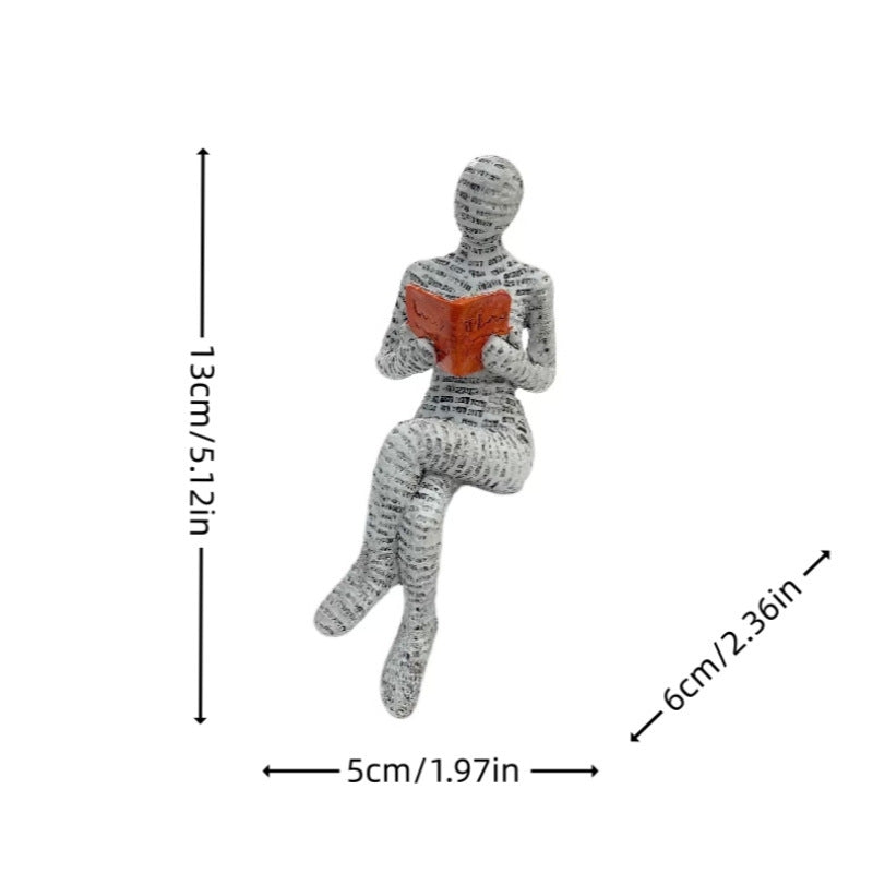 Home Furnishings Leisure Reading Girl Carving