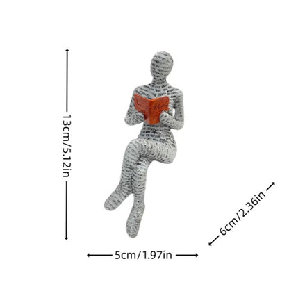 Home Furnishings Leisure Reading Girl Carving