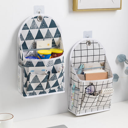 Dormitory home fabric storage hanging bag wall hanging storage bag