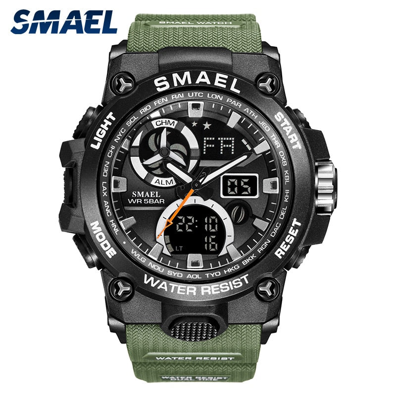 SMAEL 8011 Sport Watch Men Dual Time