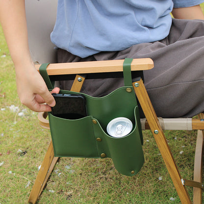 Camping Chair Leather Storage Bag