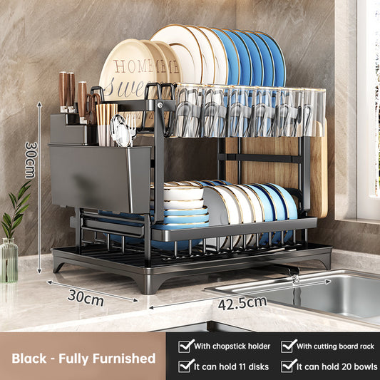 2-Tier Large Capacity Dish Drying Rack
