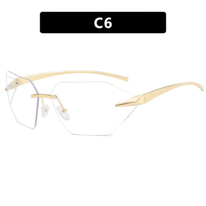 Frameless one-piece sunglasses