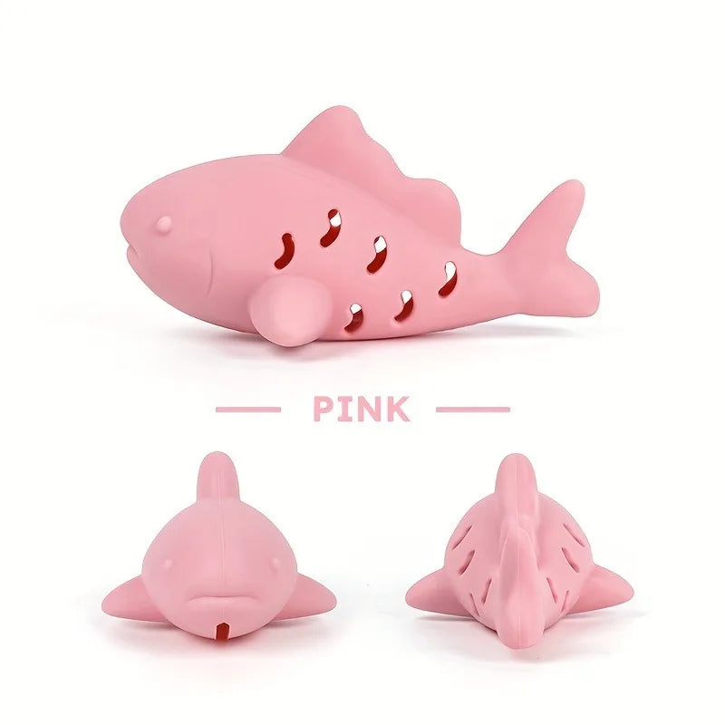 Silicone fish young cat pet teasing cat gnawing and hiding food