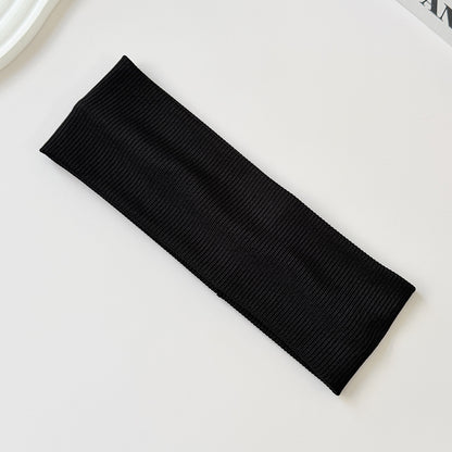 Cotton Elastic Headband Wide Sweat-Absorbent Band