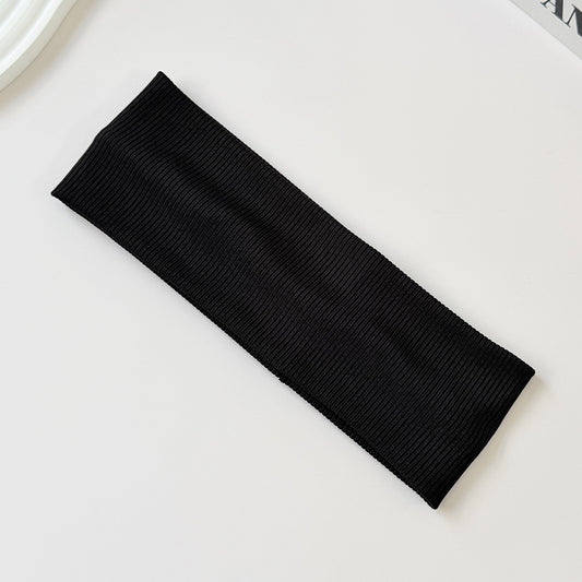 Cotton Elastic Headband Wide Sweat-Absorbent Band
