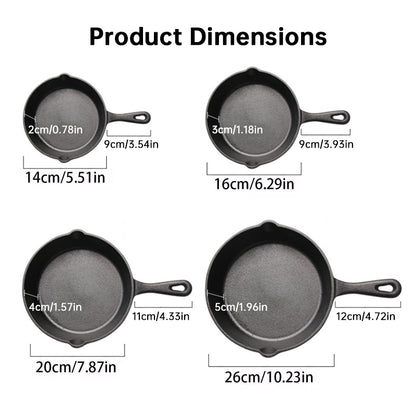 4pc Cast Iron Skillet Set