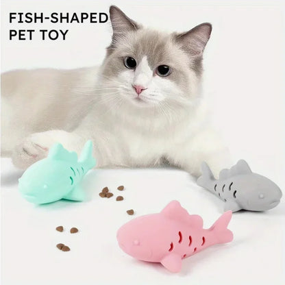 Silicone fish young cat pet teasing cat gnawing and hiding food