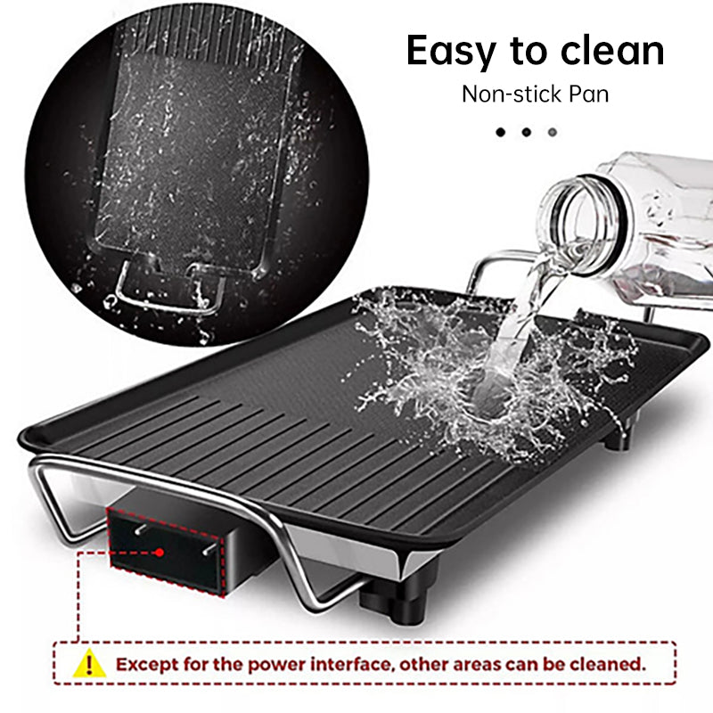 1500W Electric Grill, Smokeless Non-Stick Griddle