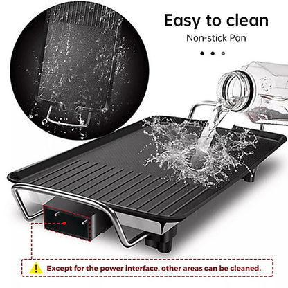 1500W Electric Grill, Smokeless Non-Stick Griddle