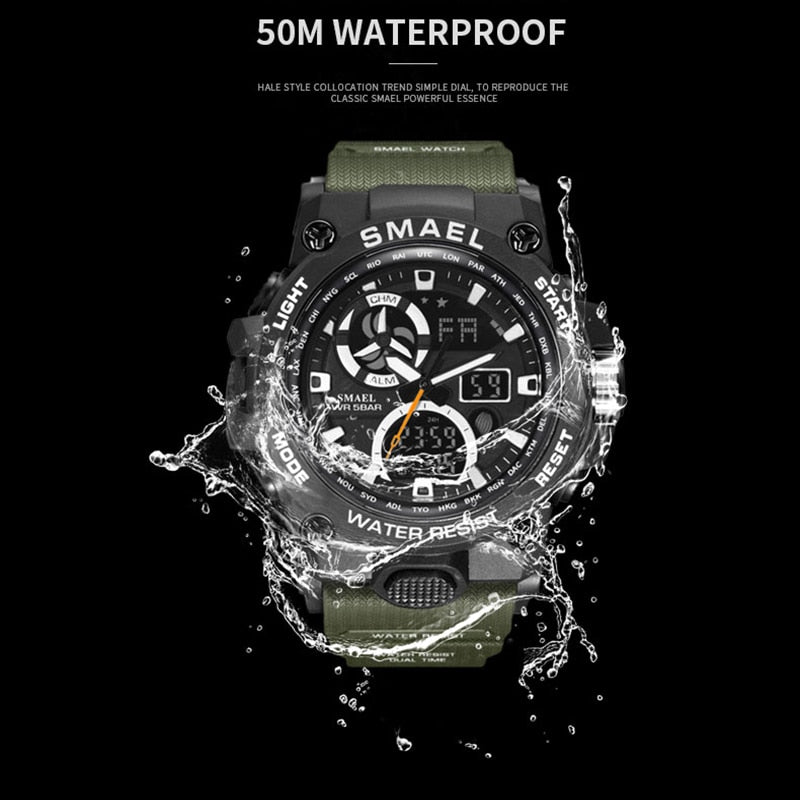 SMAEL 8011 Sport Watch Men Dual Time