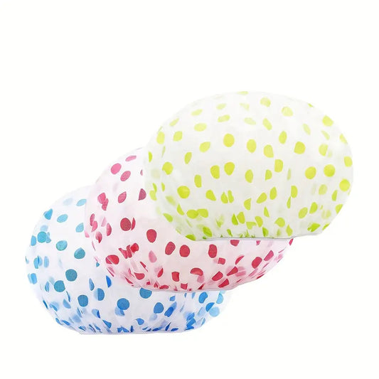 Polka Dot Shower Cap PVC Adult