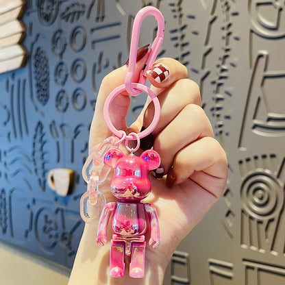 Electroplating Bear Doll Car Key Chain