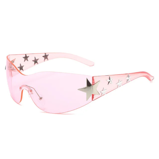 New diamond studded sunglasses five pointed star