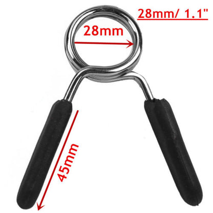 2Pcs 28mm Spring Barbell Gym Clip