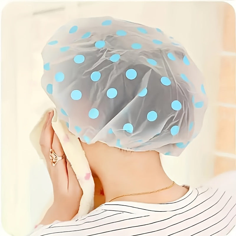 Polka Dot Shower Cap PVC Adult