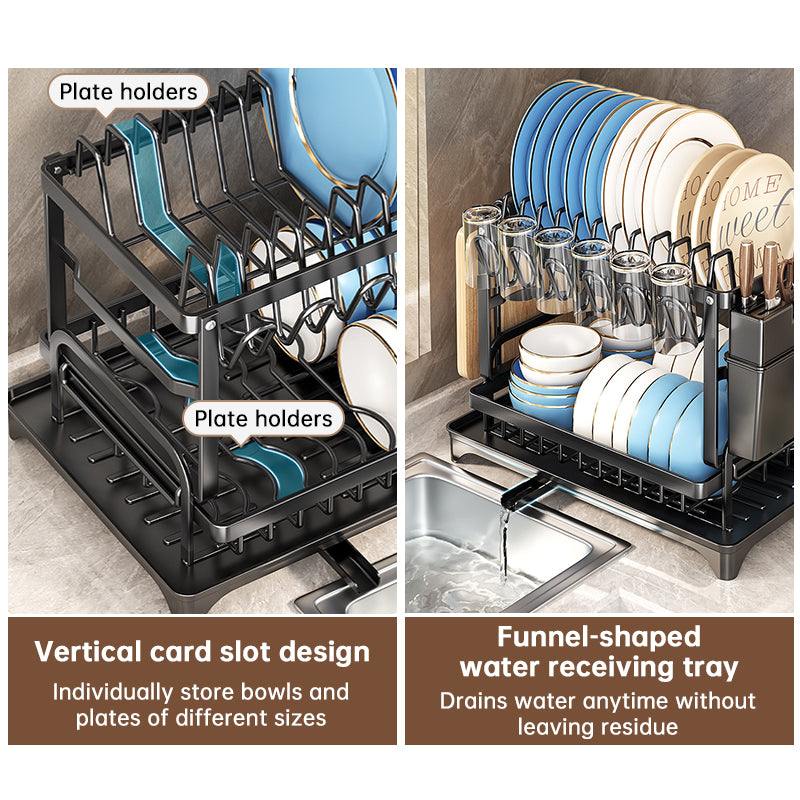 2-Tier Large Capacity Dish Drying Rack