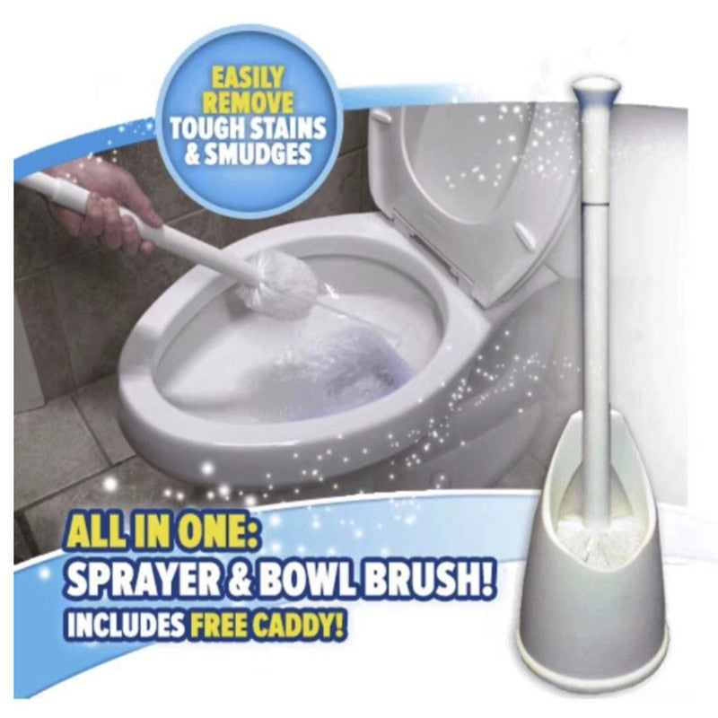 New Toilet Brush Spray Away eCleaning Brush