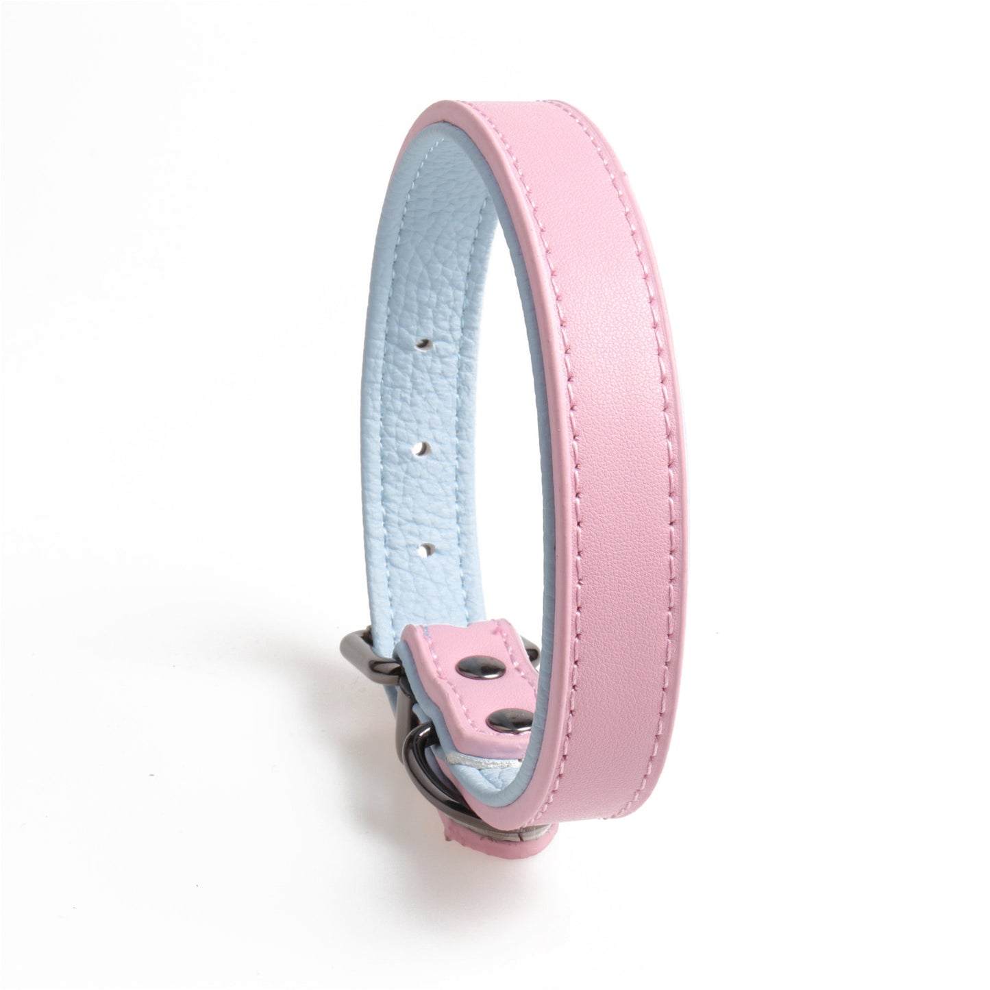 High-Quality Leather Pet, Double Leather Collar