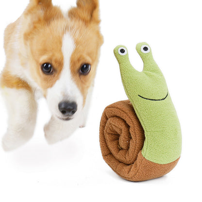 Snail Sniff Pet Toy Plush Molar Puppy Toy Voice Interaction