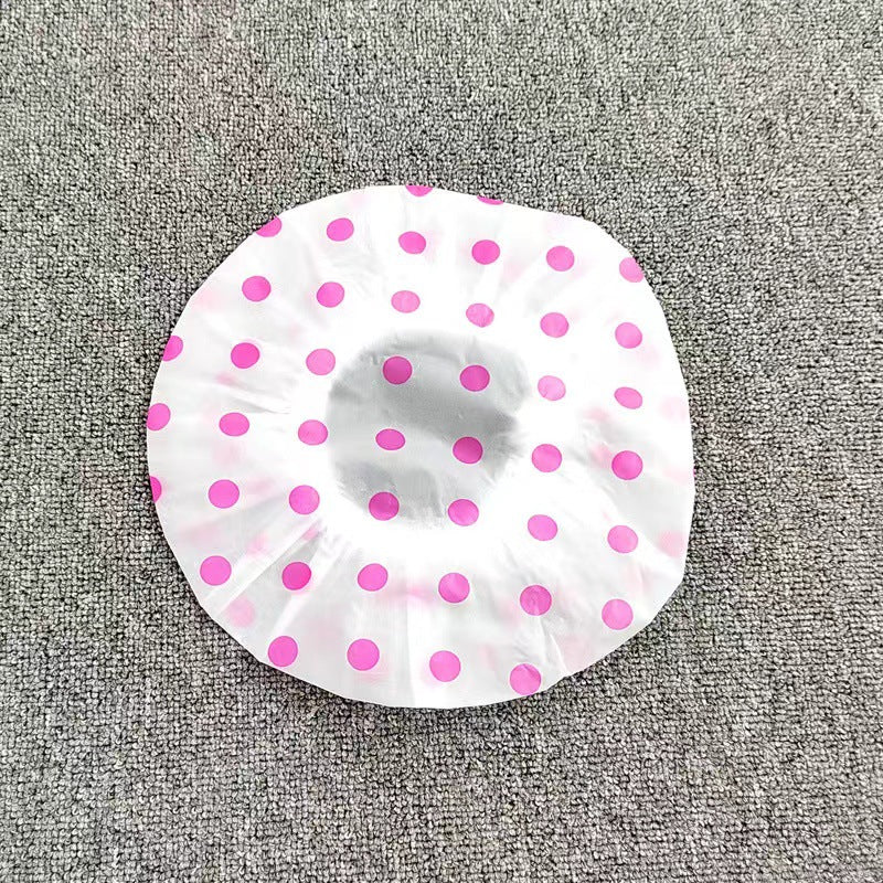 Polka Dot Shower Cap PVC Adult
