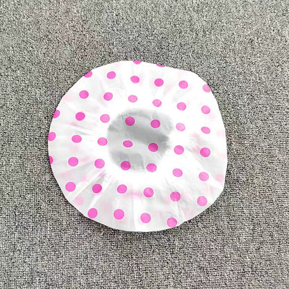 Polka Dot Shower Cap PVC Adult
