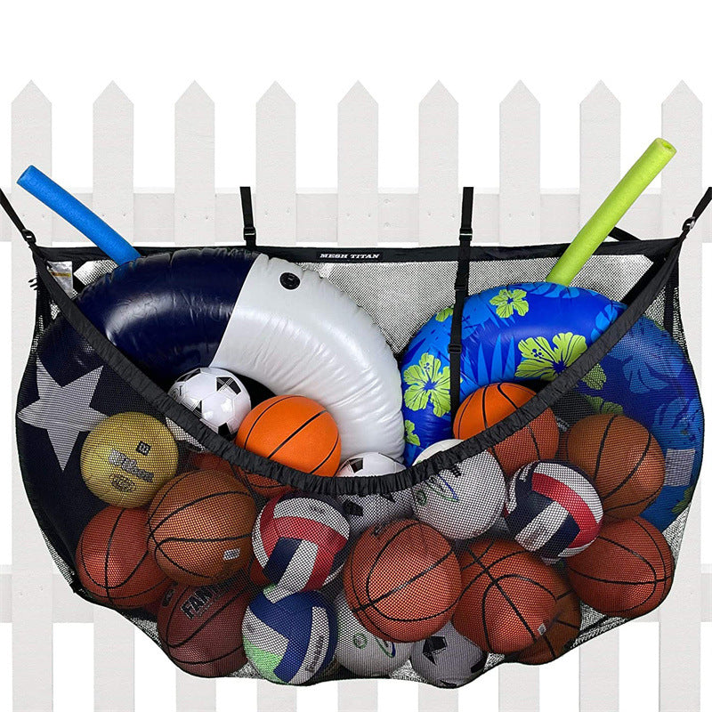 Large Swimming Pool Storage Bag Foldable Hanging Heavy-Duty Mesh Bag
