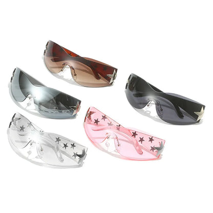 New diamond studded sunglasses five pointed star