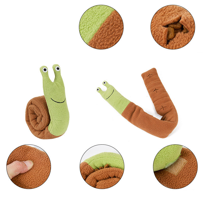 Snail Sniff Pet Toy Plush Molar Puppy Toy Voice Interaction