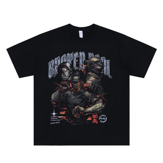 “Rampage” Print Casual Short Sleeve T-Shirt