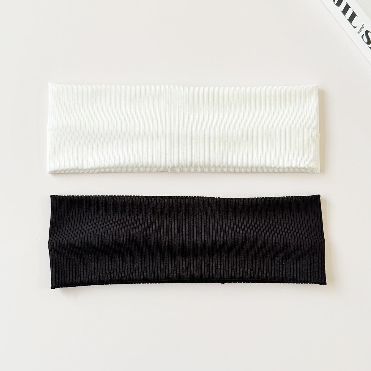 Cotton Elastic Headband Wide Sweat-Absorbent Band